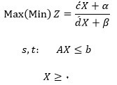 معادله عمومی برنامه ریزی خطی کسری